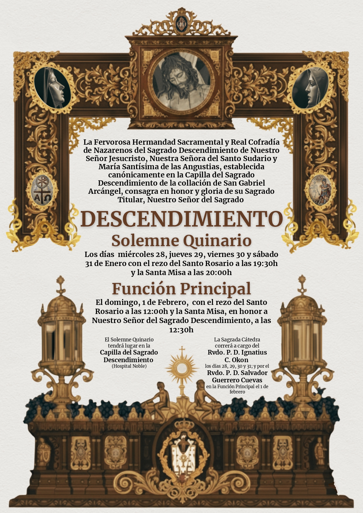 SOLEMNE QUINARIO SAGRADO DESCENDIMIENTO