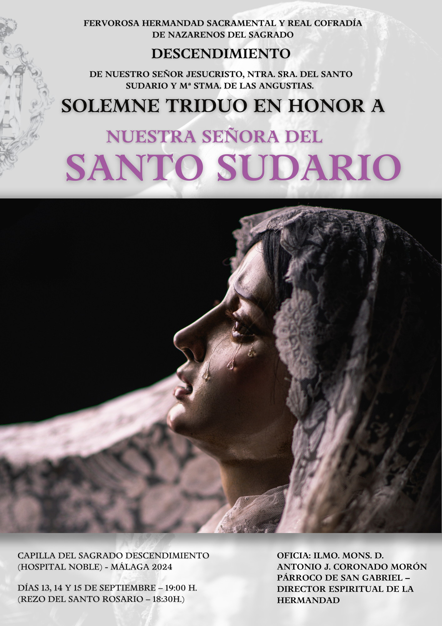 SOLEMNE TRIDUO EN HONOR A NUESTRA SEÑORA DEL SANTO SUDARIO